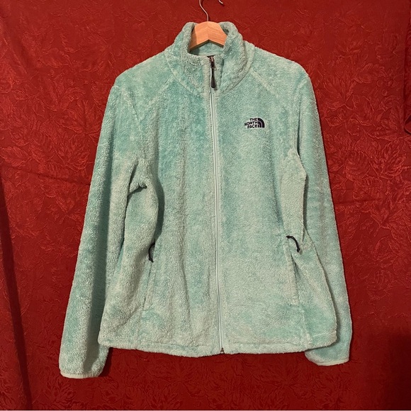 The North Face Sweaters - The North Face Women's Light Green Teddy Jacket